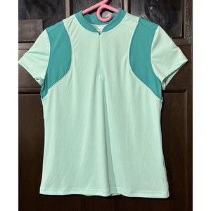 Slazenger Golf Polo Hydro-Dri Tech 1/4 Zip Shirt-Frosted Mint Women's XS NWT